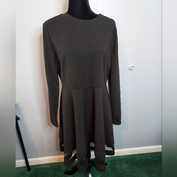 Shein Curve Size 2XL Black Dress Long Sleeve Cocktail Dress - Picture 1 of 6